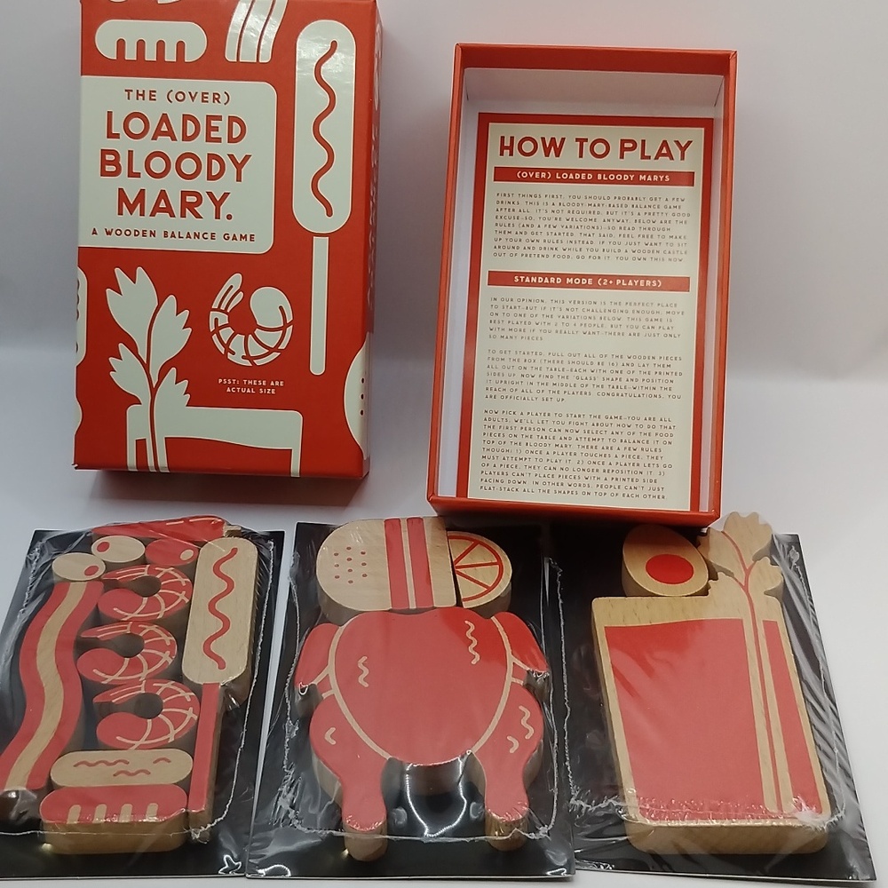 The (Over)Loaded Bloody Mary Wooden Balance Game, Holiday Party Fun NEW SEALED - Picture 11 of 16